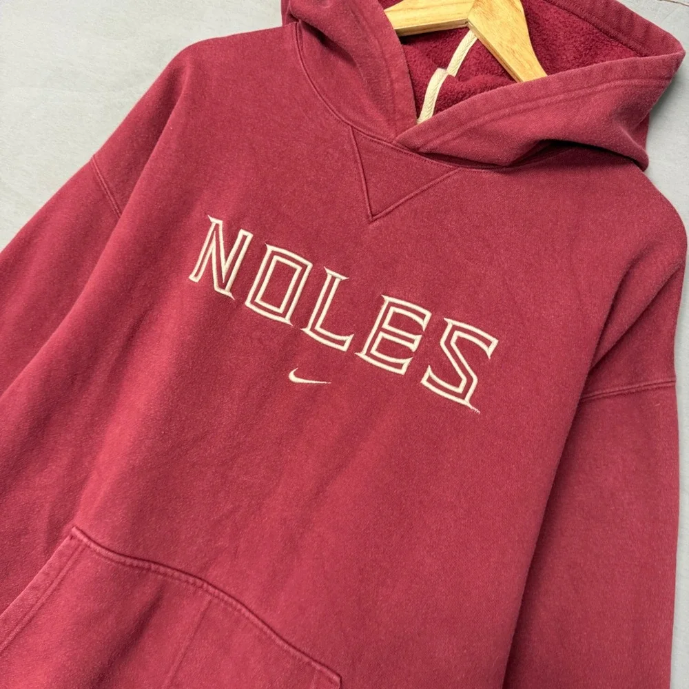 Vintage‎ Nike Florida State FSU Noles Hoodie Center Swoosh Embroidered XXL